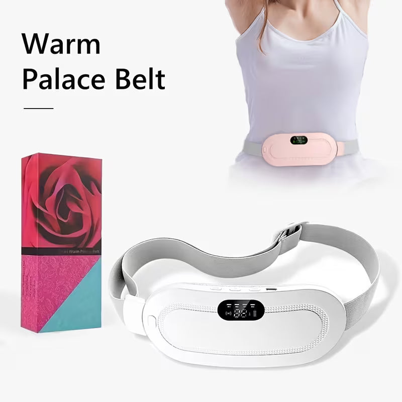 A Rechargeable Electric Heating Belt Designed for Women During Their Menstrual Cycle, Providing Warmth And Vibration for Home Use, Ideal As a Gift for Special Occasions.